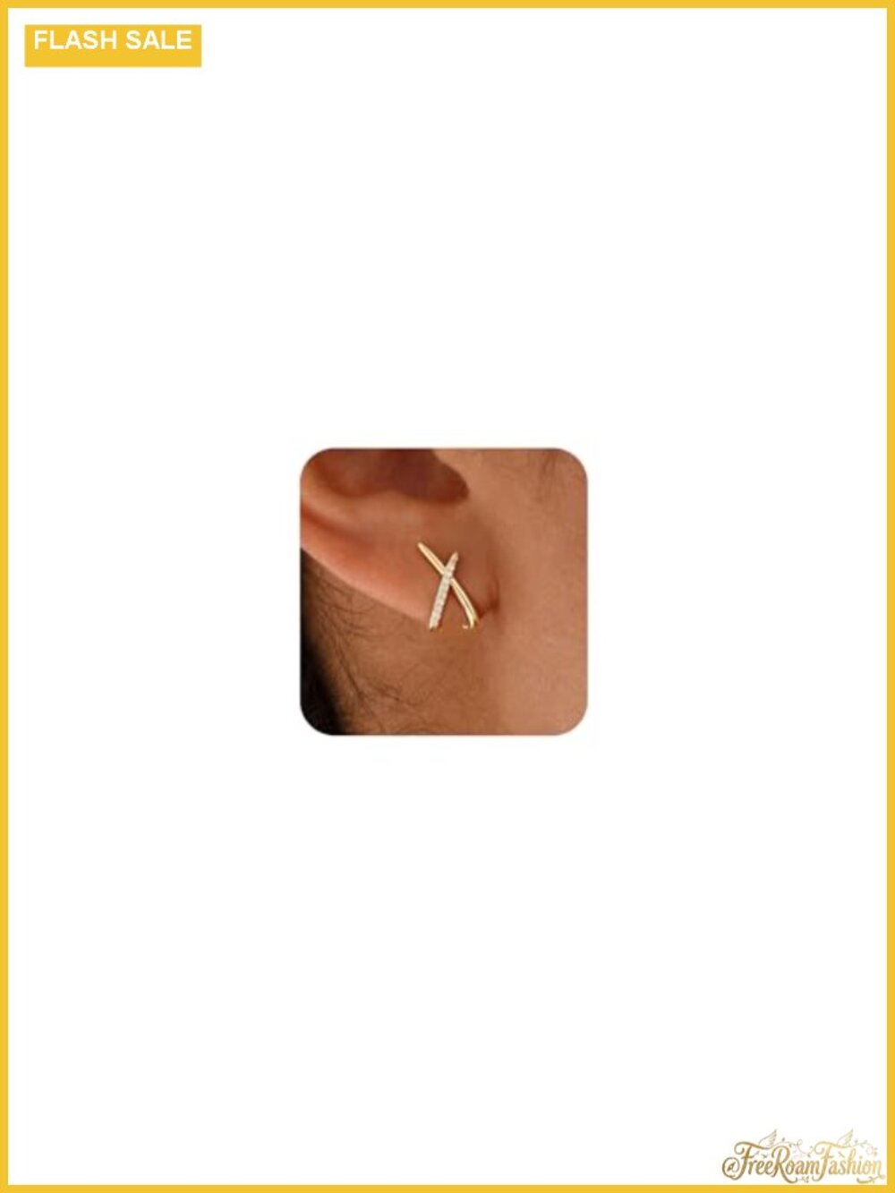 14K Gold Plated Stud Earrings for Women Dainty CZ Hypoallergenic